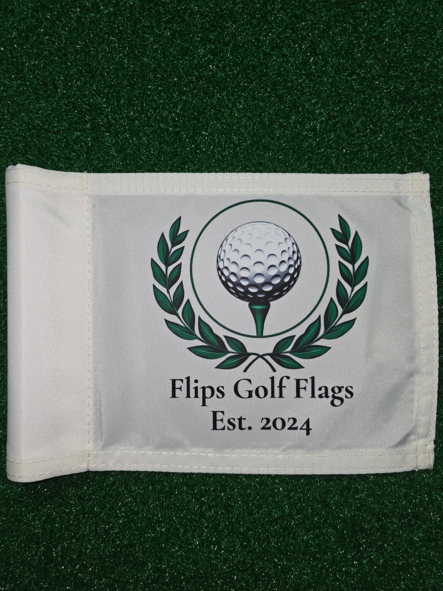 Personalized Golf Crest Putting Green Flag – Flips Golf Flags