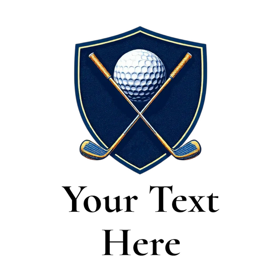 Personalized Shield Crest Putting Green Flag