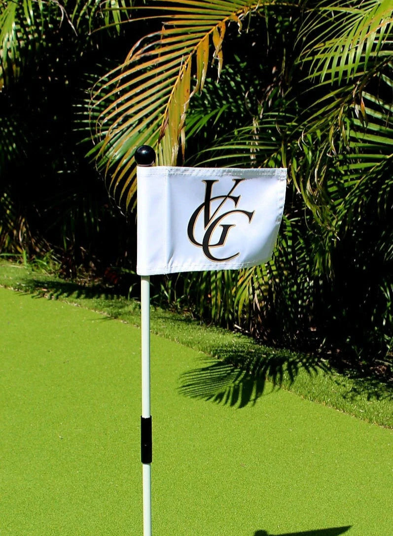 Custom Putting Green Flag with Flagstick – Flips Golf Flags