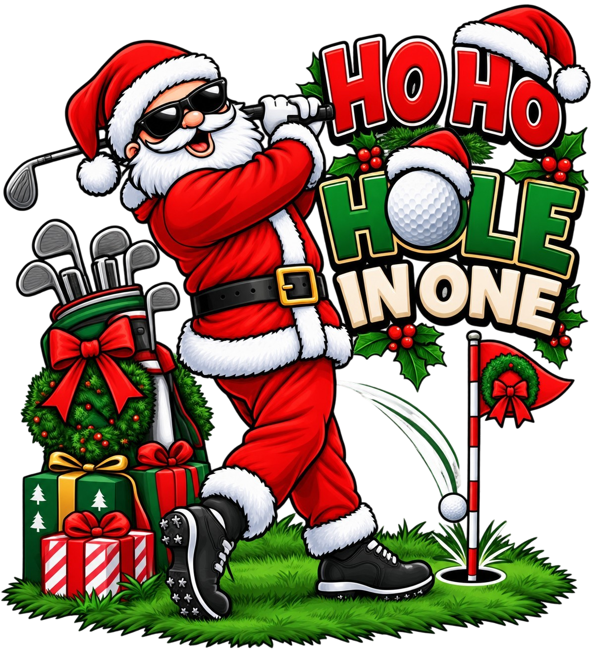 Ho Ho Hole in One Golf Flag!
