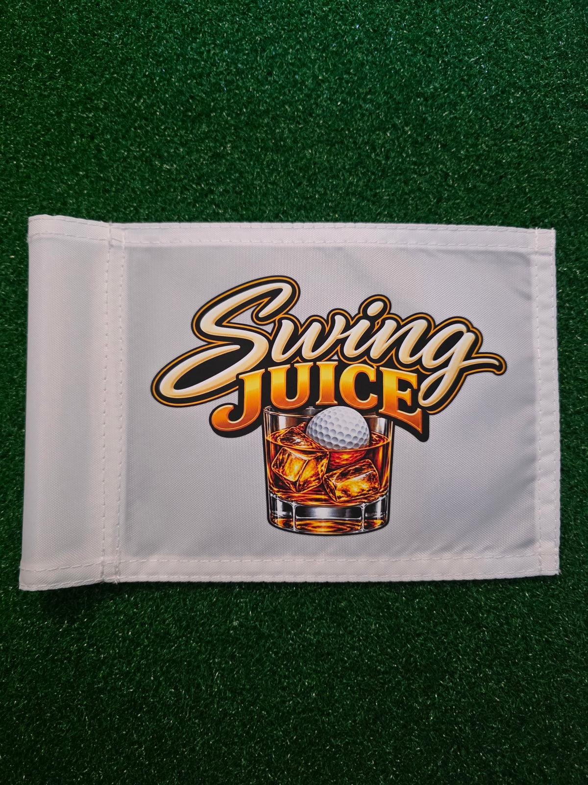 Whiskey Swing Juice Golf Flag