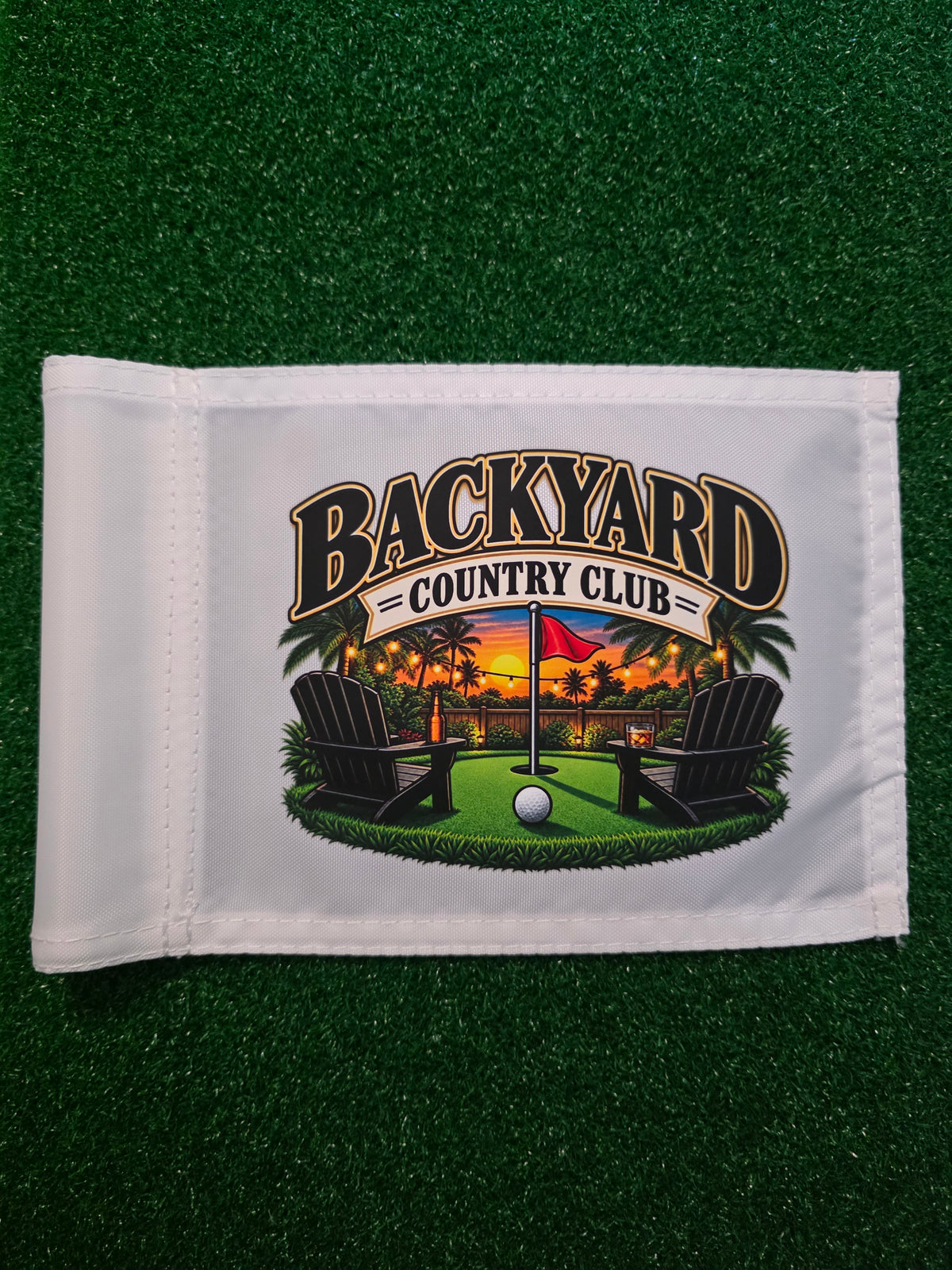 Backyard Country Club Golf Flag